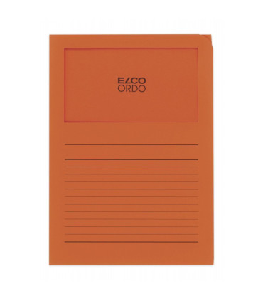 Zakládací obal L s okénkem - A4, papírový, oranžový, 1 ks