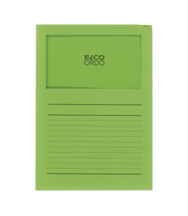 Zakládací obal L s okénkem - A4, papírový, zelený, 1 ks