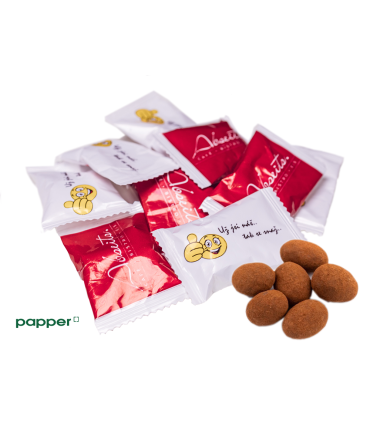 Mandle v mléčné čokoládě a skořici 700g s vlastním potiskem