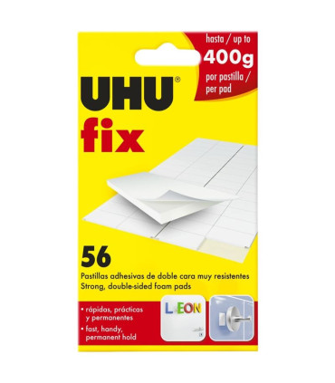Lepicí guma UHU fix, bílá - 56 ks