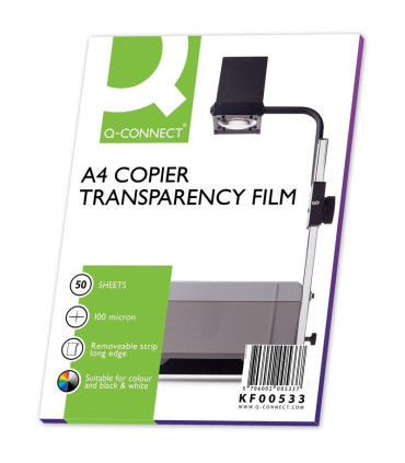 Fólie pro zpětnou projekci Q-Connect - A4, 100 mic, 50 ks