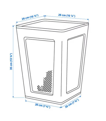 Odpadkový koš drátěný, 18 litrů, bílá