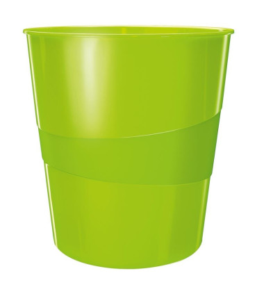 Odpadkový koš Leitz WOW, plastový, 15 l, zelený