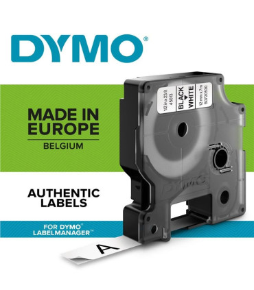 Páska Dymo D1 šířka 12 mm/návin 7m, černá / bílá