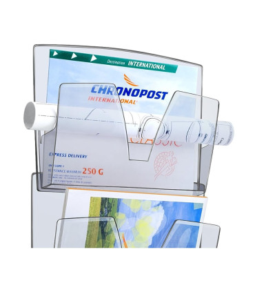 Prezentační nástěnný stojan CepPro - 3 přihrádky, transparentní