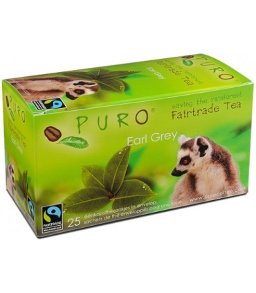 Černý čaj Puro - Earl Grey, Fair trade, 25 x 2 g