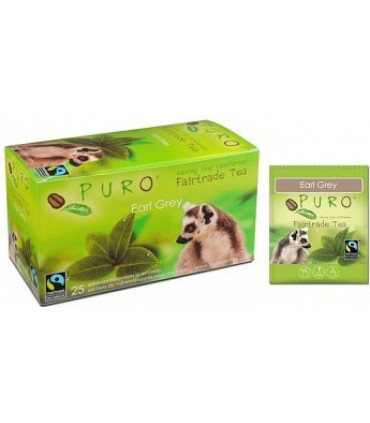 Černý čaj Puro - Earl Grey, Fair trade, 25 x 2 g