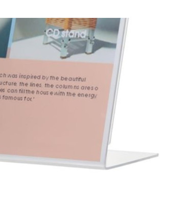 Prezentační stojan Q-Connect - plastový, A4, tvar L