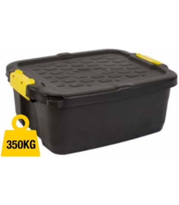 Plastová krabice Strata Heavy Duty - černá, 24 l