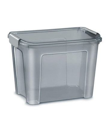 Plastová krabice Shadow - recyklovaný materiál, šedá, 18 l