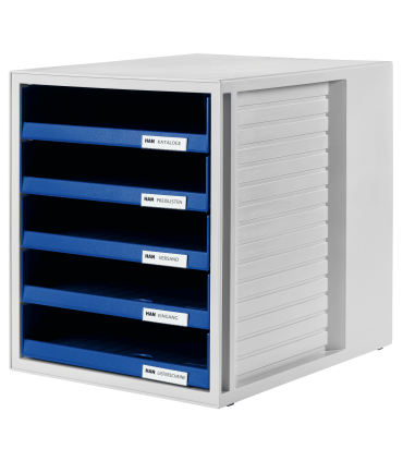 Zásuvkový box HAN KARMA, ECO - 5 zásuvek, modrý