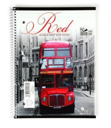 Blok, A5, se spirálou, 80 listů, linkovaný