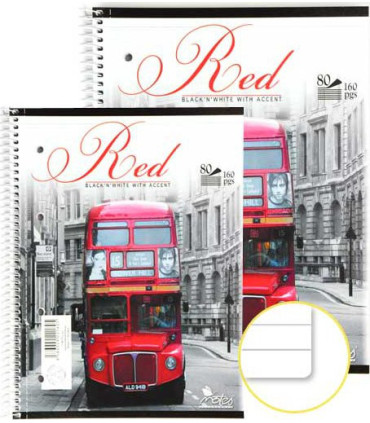 Blok, A5, se spirálou, 80 listů, linkovaný