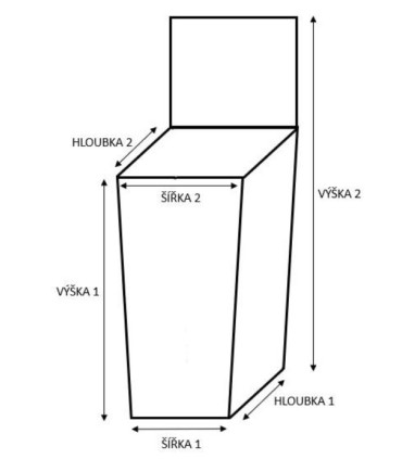 Odpadkový koš HDR - výklopný, šedo/bílý, 35 l