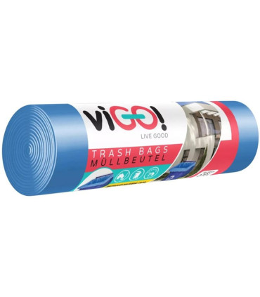 Pytle na odpadky na tříděný odpad - modré, 120 l, 45 mic, 8 ks