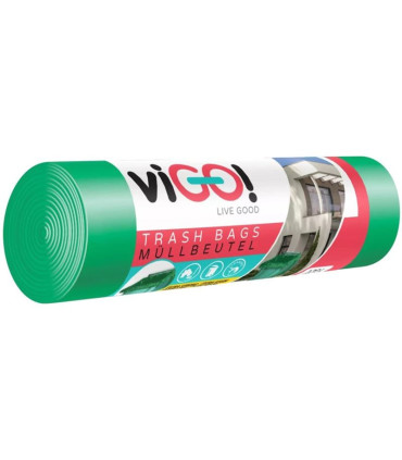 Pytle na odpadky na tříděný odpad - zelené, 120 l, 45 mic, 7 ks