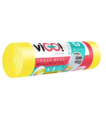 Pytle na odpadky ViGO - 60 l, žluté, 28 mic, 10 ks