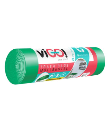 Pytle na odpadky ViGO - 60 l, zelené, 28 mic, 10 ks