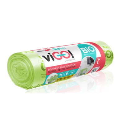 Pytle na odpadky viGO - Bio, zelené, 60 l, 10 ks