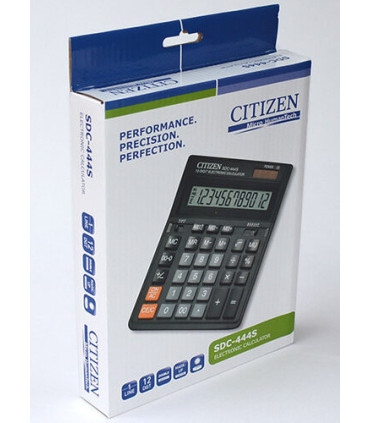 Velká stolní kalkulačka Citizen SDC-444S - 12-míst displej, černá
