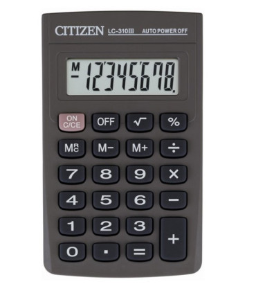 Kapesní kalkulačka Citizen LC310NR, černá