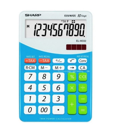 Stolní kalkulačka Sharp ELM 332 - 10-míst, modrá