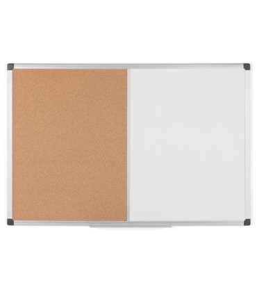 Kombinovaná tabule BI-OFFICE - 90 x 60 cm, hliníkový rám