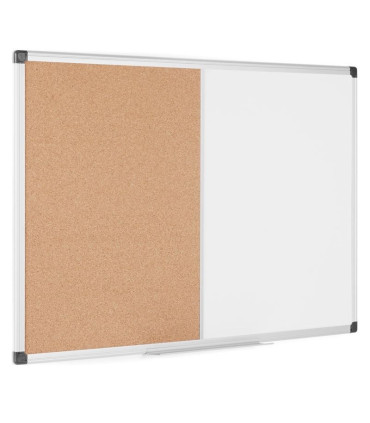 Kombinovaná tabule BI-OFFICE - 90 x 60 cm, hliníkový rám