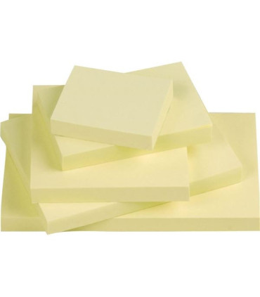 Samolepicí bloček Q-Connect - 76 x 76 mm, žlutý, 100 lístků