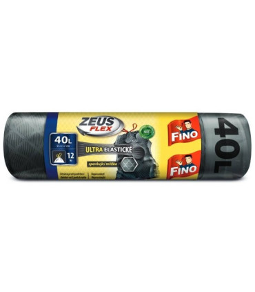 Pytle na odpadky FINO FLEX - zatahovací, 40 l, 32 mic, 12 ks