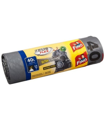 Pytle na odpadky FINO FLEX - zatahovací, 40 l, 32 mic, 12 ks