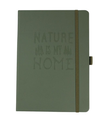 Zápisník DONAU Outdoor - A5, čtverečkovaný, olivový