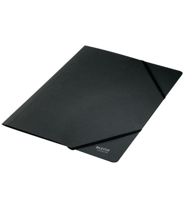 Kartonové desky s gumičkou Leitz RECYCLE - A4, ekologické, černé, 1 ks