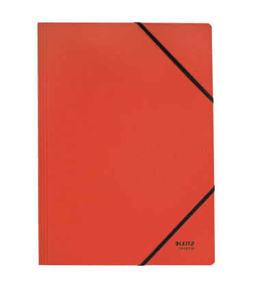Kartonové desky s gumičkou Leitz RECYCLE - A4, ekologické, červené, 1 ks