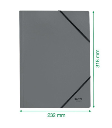 Kartonové desky s gumičkou Leitz RECYCLE - A4, ekologické, červené, 1 ks