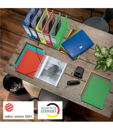 Kartonové desky s gumičkou Leitz RECYCLE - A4, ekologické, červené, 1 ks