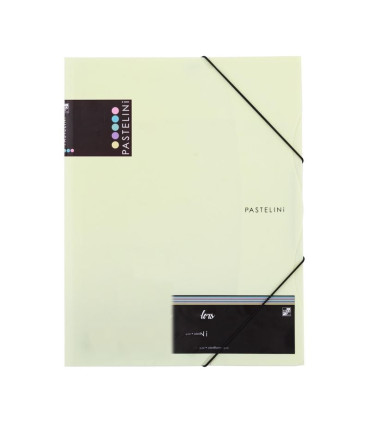 Desky s chlopněmi a gumičkou Pastelini - A4, plastové, žluté, 1 ks