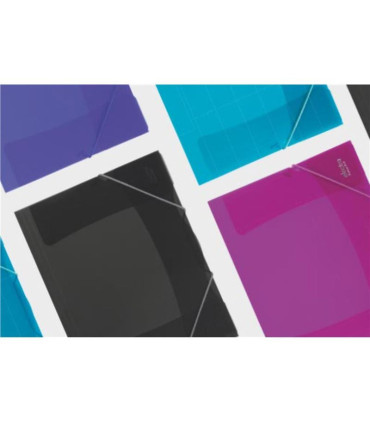 Desky s chlopněmi a gumičkou Electra - A4, plastové, tmavě zelené, 1 ks