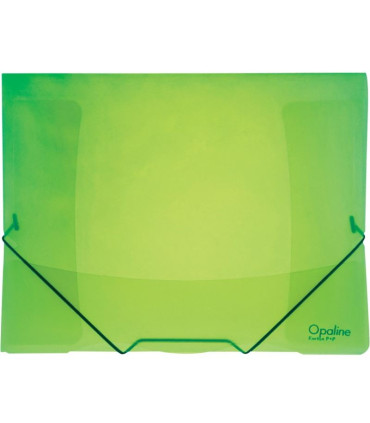 Desky s chlopněmi a gumičkou Opaline - A4, plastové, zelené, 1 ks