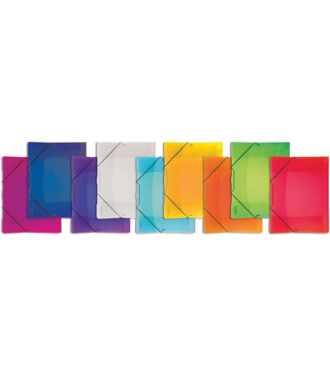 Desky s chlopněmi a gumičkou Opaline - A4, plastové, zelené, 1 ks