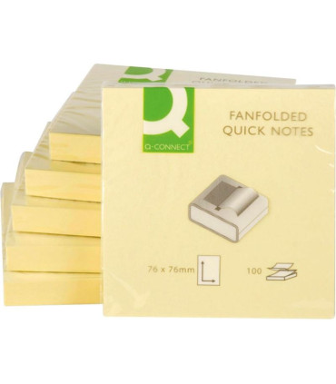 Z-bloček Q-Connect - 75 x 75 mm, žlutý