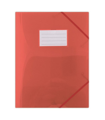 Desky s chlopněmi a gumičkou Donau - A4, plastové, červené, 1 ks