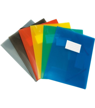 Desky s chlopněmi a gumičkou Donau - A4, plastové, černé, 1 ks