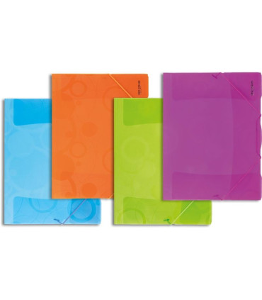 Desky s chlopněmi a gumičkou Neo Colori - A4, plastové, růžové, 1 ks