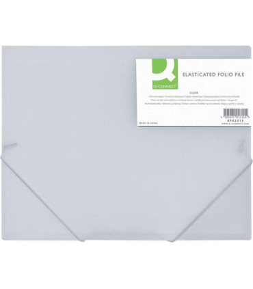 Desky s chlopněmi a gumičkou Q-Connect - A3, transparentní