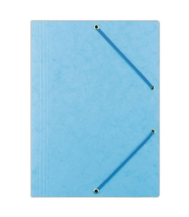 Prešpánové desky s chlopněmi a gumičkou Donau - A4, světle modré, 1 ks