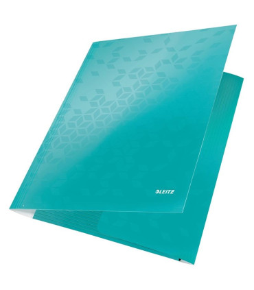Desky s chlopněmi a gumičkou Leitz WOW - A4, ledově modré, 1 ks