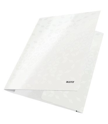 Desky s chlopněmi a gumičkou Leitz WOW - A4, bílé, 1 ks