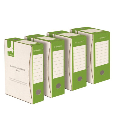 Archivační krabice Q-Connect - A4, bílozelená, 12 cm