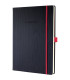 Záznamní kniha Sigel Conceptum - Hardcover, A4, linkovaná, černo-červená